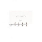 SERENA SPARK SILVER HUGGIES SET - ARETES - Malandra Jewelry - ERA65-60204830900A/60204820085A