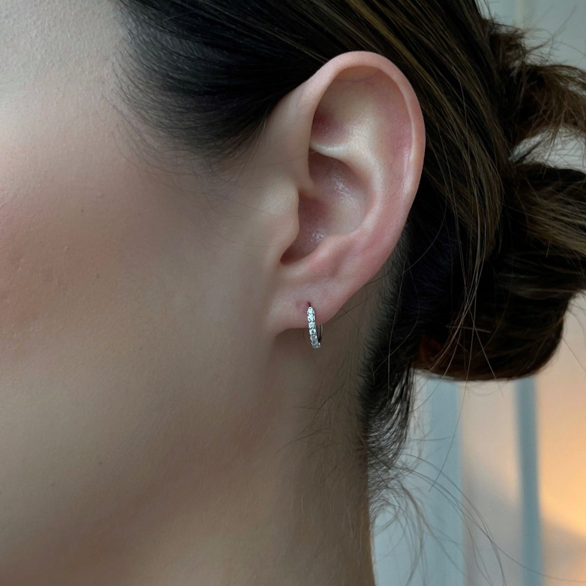 SERENA SPARK SILVER HUGGIES SET - ARETES - Malandra Jewelry - ERA65-60204830900A/60204820085A