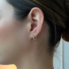 SERENA SPARK SILVER HUGGIES SET - ARETES - Malandra Jewelry - ERA65-60204830900A/60204820085A