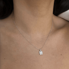 SERENA SQUARED SILVER NECKLACE - COLLARES - Malandra Jewelry - ERC37.P - 60305481722A