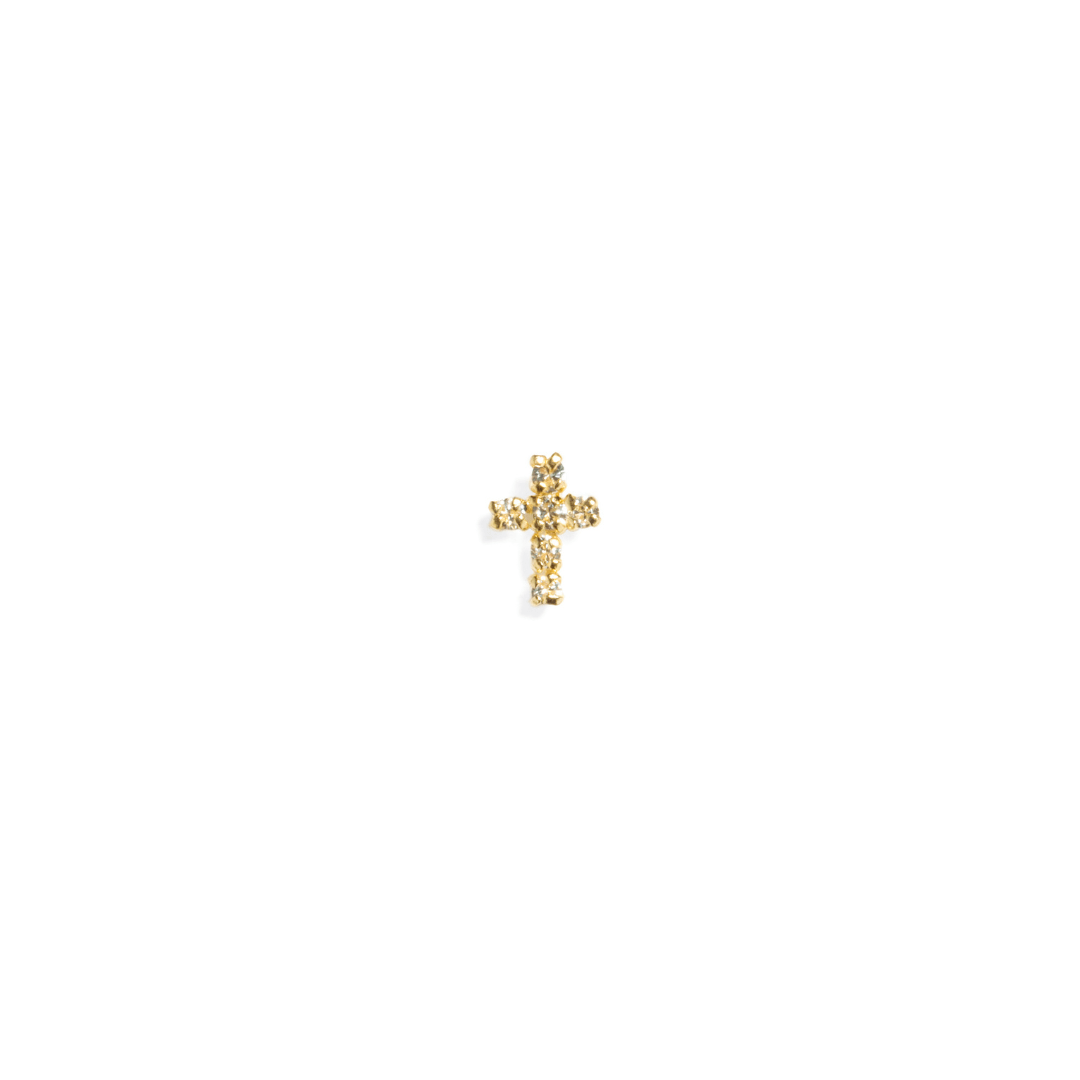 SHIMMER CROSS PIERCING - ARETES - Malandra Jewelry - KMA25 - 30186