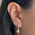 SHIMMERING HEARTS SILVER HUGGIES - ARETES - Malandra Jewelry - AA1439.P - G66839
