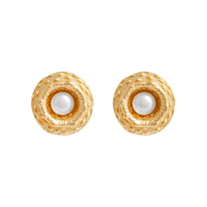 SHIMMERING LIGHT STUDS - ARETES - Malandra Jewelry - CAA12