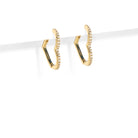 SHINING HEARTS HOOPS - ARETES - Malandra Jewelry - AA1417 - D66092