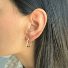 SHINING HEARTS HOOPS - ARETES - Malandra Jewelry - AA1417 - D66092