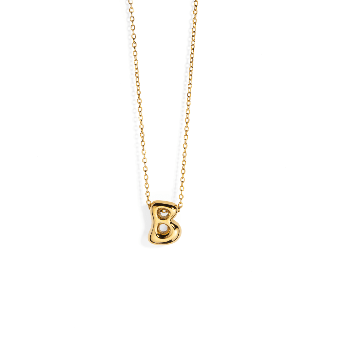 SHINY BALLOON INITIAL NECKLACE - COLLARES - Malandra Jewelry - AC1444.A - G02693