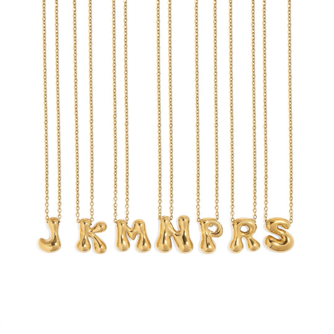 SHINY BALLOON INITIAL NECKLACE - COLLARES - Malandra Jewelry - AC1444.A - G02693