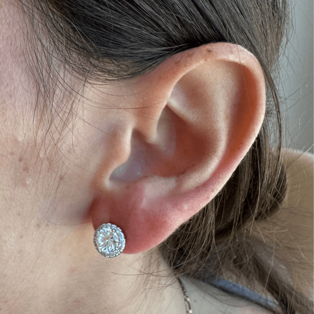 SHINY CIRCLE STUDS LARGE - ARETES - Malandra Jewelry - ZWA37.P - QX00865YX
