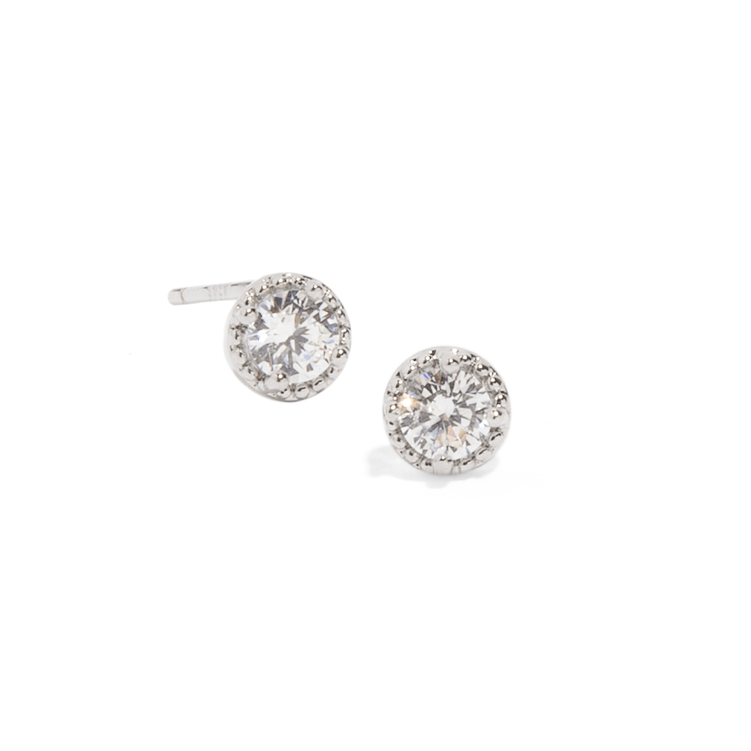 SHINY CIRCLE STUDS LARGE - ARETES - Malandra Jewelry - ZWA37.P - QX00865YX