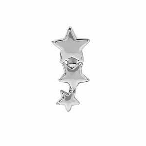 Shooting Star Silver Piercing - ARETES - Malandra Jewelry - ZTA45.P-EGD2526K