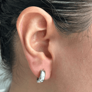 SILVER ALLURE HOOPS - ARETES - Malandra Jewelry - ZWA71.P - QX02472