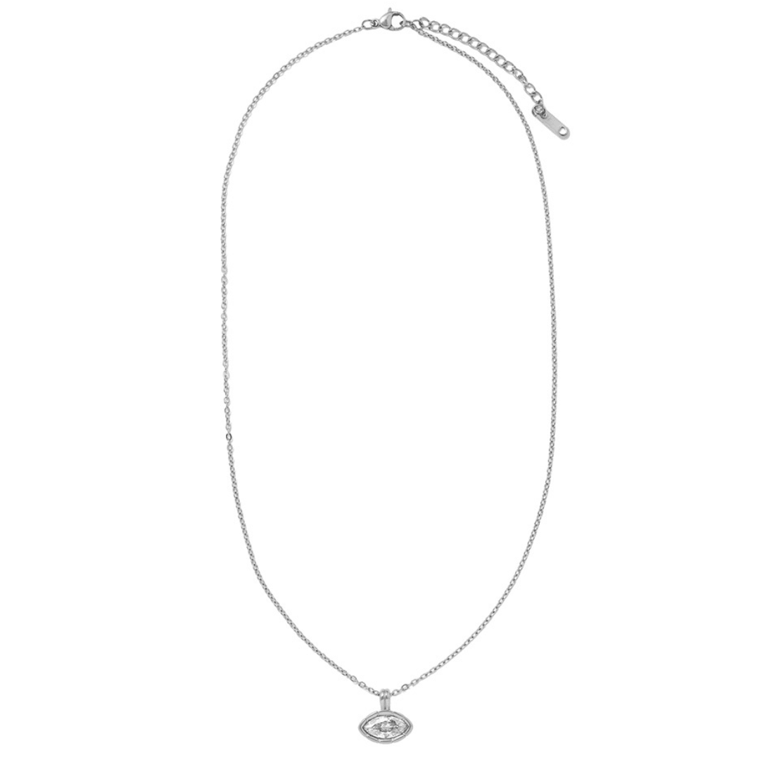 Silver Allure Marquise Necklace - COLLARES - Malandra Jewelry - EUWC604.P-JDN0104306-2-S