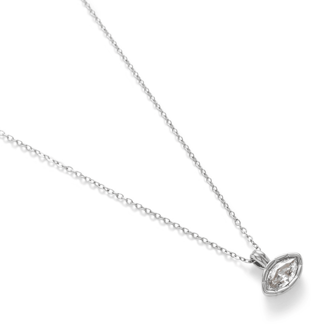 Silver Allure Marquise Necklace - COLLARES - Malandra Jewelry - EUWC604.P-JDN0104306-2-S