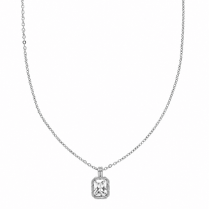 Silver Allure Rectangle Necklace - COLLARES - Malandra Jewelry - EUWC602.P-JDN0104306-4-S
