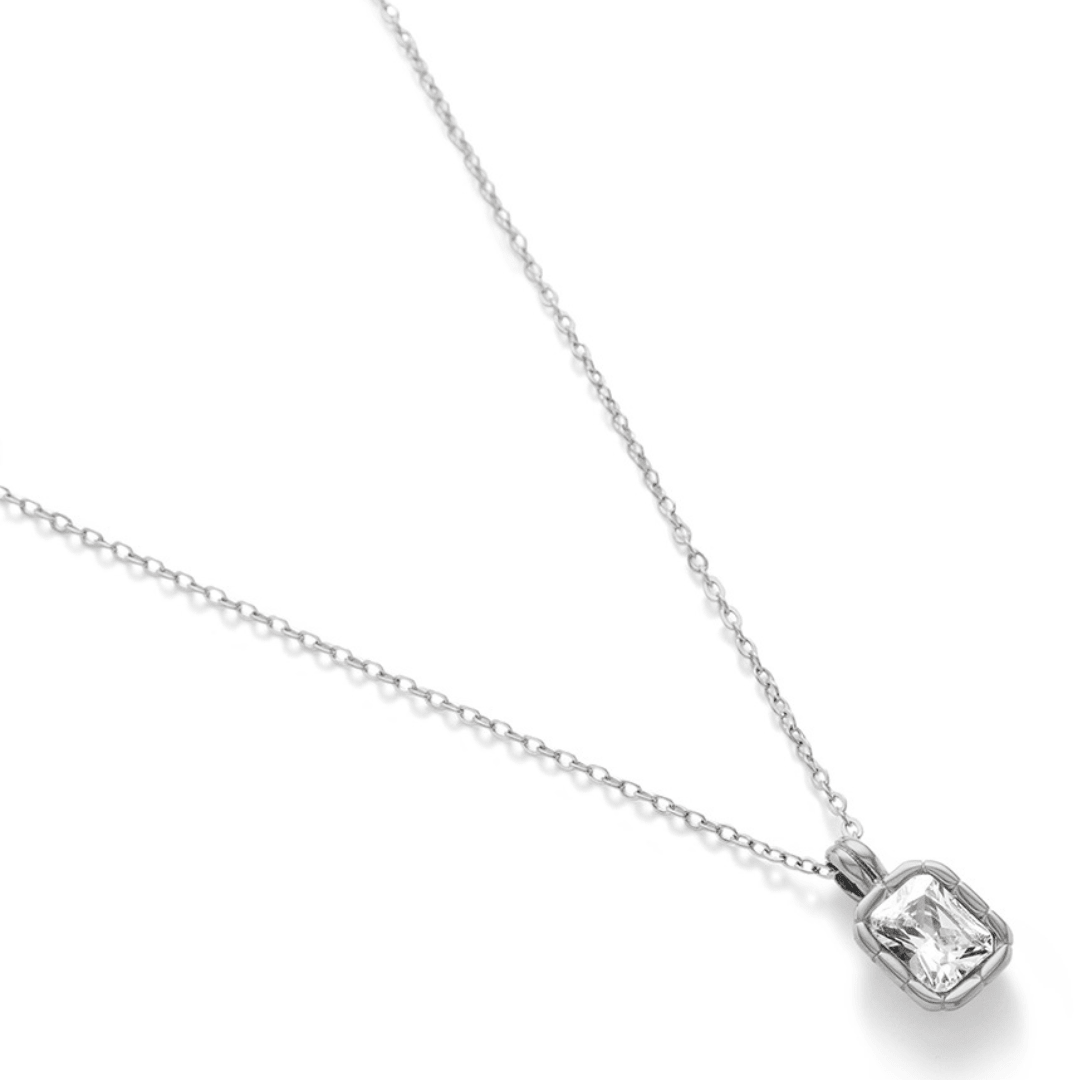 Silver Allure Rectangle Necklace - COLLARES - Malandra Jewelry - EUWC602.P-JDN0104306-4-S