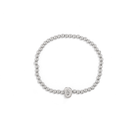 SILVER BEADS INITIAL BRACELET - PULSERAS - Malandra Jewelry - AP1535.A - J64484