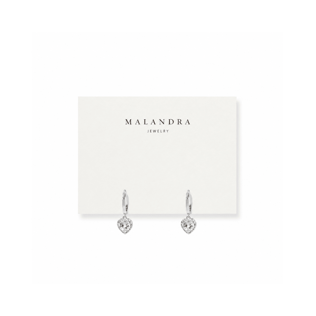 Silver Beloved Huggies - ARETES - Malandra Jewelry - ZWA144.P-QX08147Z