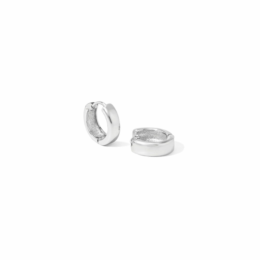 SILVER BOLD HOOPS - ARETES - Malandra Jewelry - ZWA121.P-QX06493