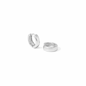 SILVER BOLD HOOPS - ARETES - Malandra Jewelry - ZWA121.P-QX06493