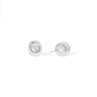 SILVER BOLD SMOOTH EARRINGS - ARETES - Malandra Jewelry - ZWA109.P-QX02731Y