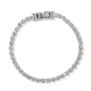 Silver Bold Tennis Bracelet - PULSERAS - Malandra Jewelry - EYHP193.P