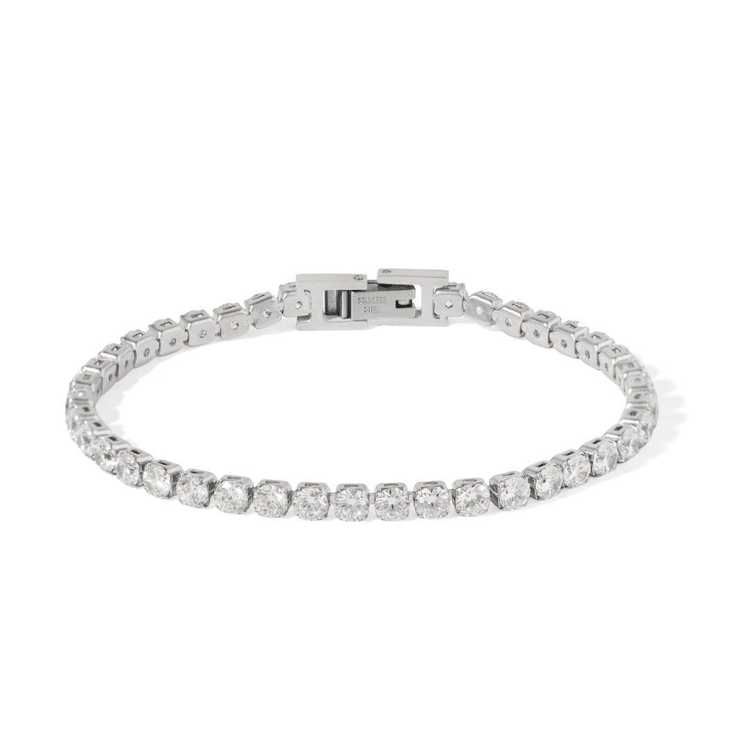 Silver Bold Tennis Bracelet - PULSERAS - Malandra Jewelry - EYHP193.P