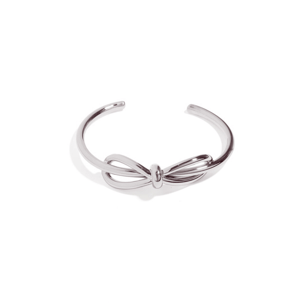 SILVER BOW CUFF - PULSERAS - Malandra Jewelry - EVFP12.P-BBR0238CR