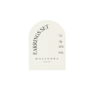 SILVER BOW LUX EARRINGS SET - ARETES - Malandra Jewelry - ZWA92.P-QX01161Y