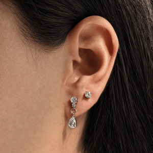Silver Cascade Glam Earrings Set - ARETES - Malandra Jewelry - EUWA592.P-JDE0204314-S