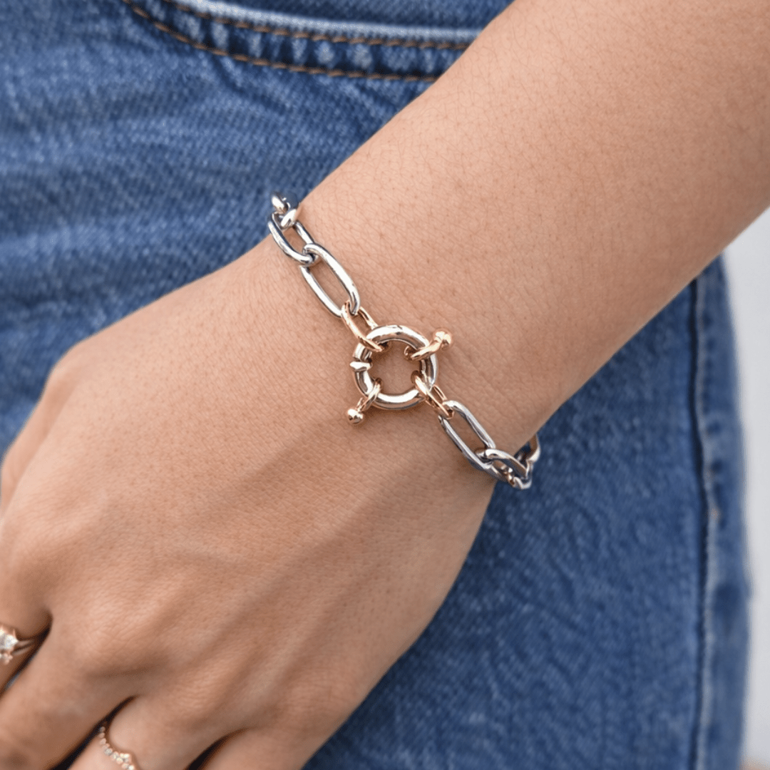 SILVER CHAIN LINK BRACELET - PULSERAS - Malandra Jewelry - TP2231