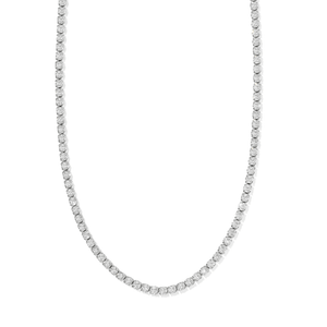 Silver Classic Tennis Necklace - Collares - Malandra Jewelry - EUWC678.P-JDN0307071-S