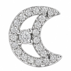 SILVER CRESCENT GLOW PIERCING - ARETES - Malandra Jewelry - ZTA34.P-EGD1965