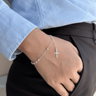 SILVER CROSS BRACELET - PULSERAS - Malandra Jewelry - TPP1