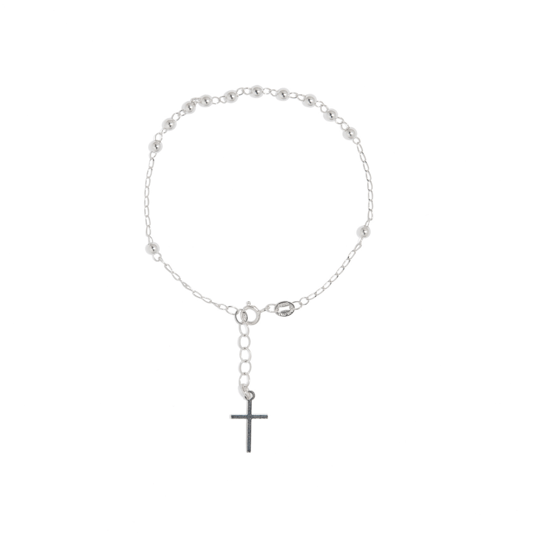 SILVER CROSS BRACELET - PULSERAS - Malandra Jewelry - TPP1