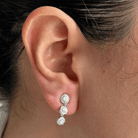 SILVER CRYSTAL FALL EARRINGS - ARETES - Malandra Jewelry - ZWA66.P - QX04281