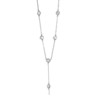 SILVER CRYSTAL LARIAT NECKLACE - COLLARES - Malandra Jewelry - EAWC107.P - M231202000306