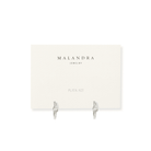 SILVER CUBE SPARK HOOPS - ARETES - Malandra Jewelry - FBA469-1EAR0062-PR