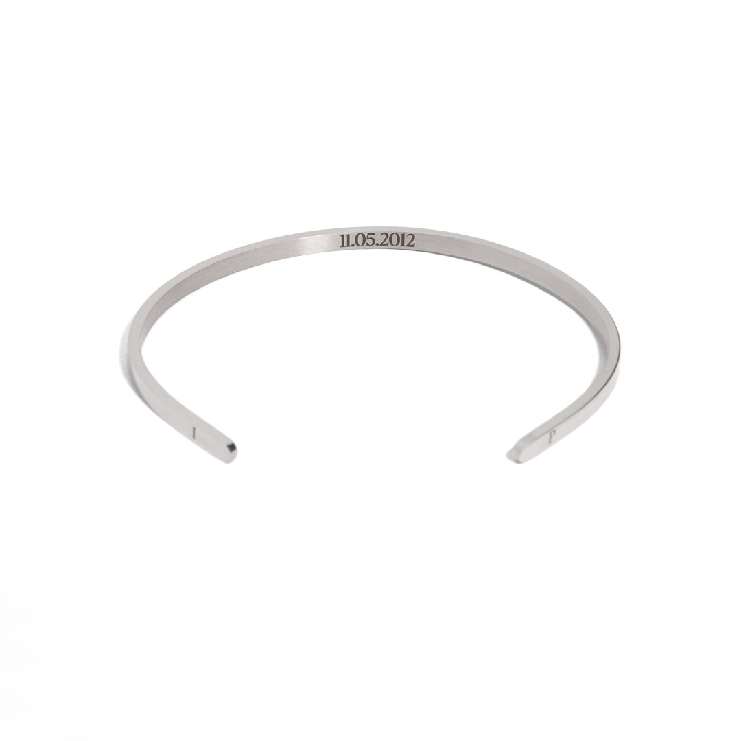 SILVER CUSTOM THIN BRACELET - PULSERAS GRABADAS - Malandra Jewelry - ESYP15.P