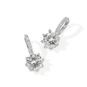 Silver Dazzle Drop Earrings - ARETES - Malandra Jewelry - ZWA177.P-QX07470Z