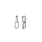 SILVER DOUBLE LINK EARRINGS - ARETES - Malandra Jewelry - ICA410.P
