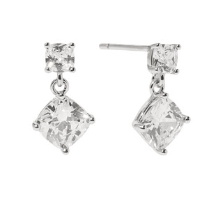Silver Double Spark Earrings - ARETES - Malandra Jewelry - ZWA200.P-QX09656Y