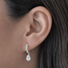 SILVER DROP GLEAM HOOPS - ARETES - Malandra Jewelry - ZWA122.P-QX01368