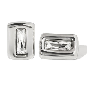SILVER EDGE CRYSTAL EARRINGS - ARETES - Malandra Jewelry - EUWA318.P-JDE0109012-S