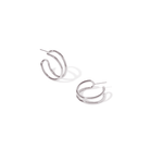 SILVER EDGE HOOPS - ARETES - Malandra Jewelry - EVFA59.P-EBR0101CR
