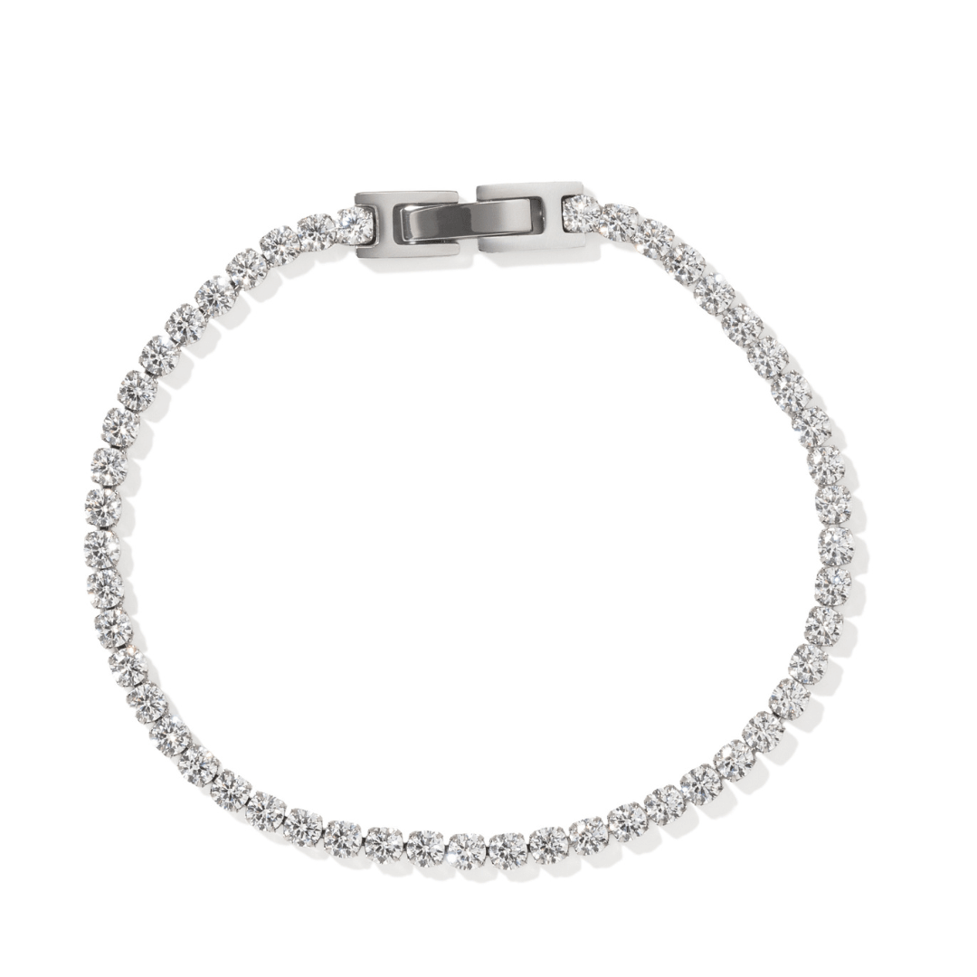 Silver Edge Tennis Bracelet - PULSERAS - Malandra Jewelry - EYHP192.P