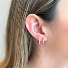 SILVER ESSENCE HUGGIES SET - ARETES - Malandra Jewelry - AA1290.P - G82590