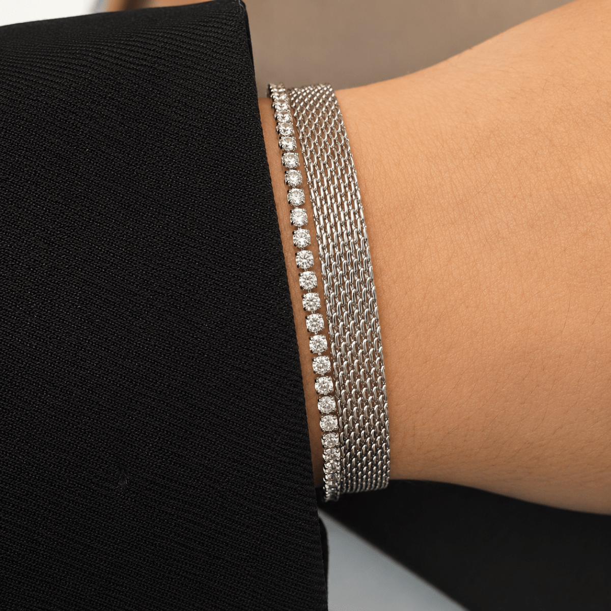 SILVER FLAT ICON BRACELET - PULSERAS - Malandra Jewelry - EUWP248.P-DZJDB202506232NINA-S