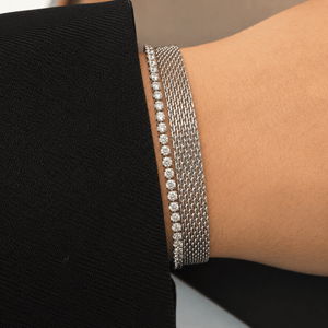 SILVER FLAT ICON BRACELET - PULSERAS - Malandra Jewelry - EUWP248.P-DZJDB202506232NINA-S