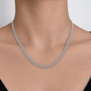 SILVER FLAT ICON NECKLACE - COLLARES - Malandra Jewelry - EUWC237.P-DZJDN202506231NINA