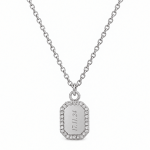 SILVER GLAM CUSTOM TAG NECKLACE - COLLARES GRABADOS - Malandra Jewelry - LJC2.P-JT-NB2958